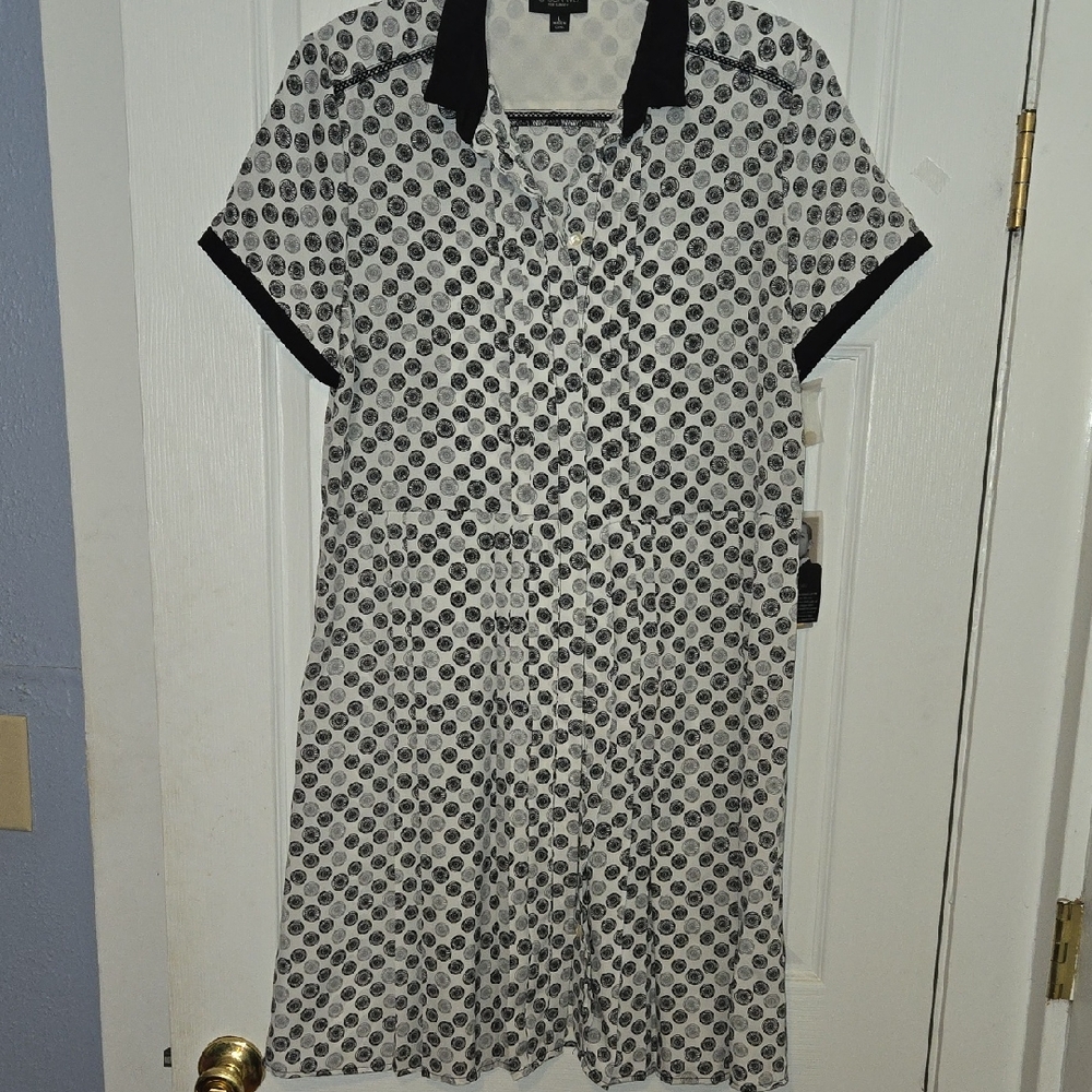 Jason Wu for Target Black and White Button Up Dress, L